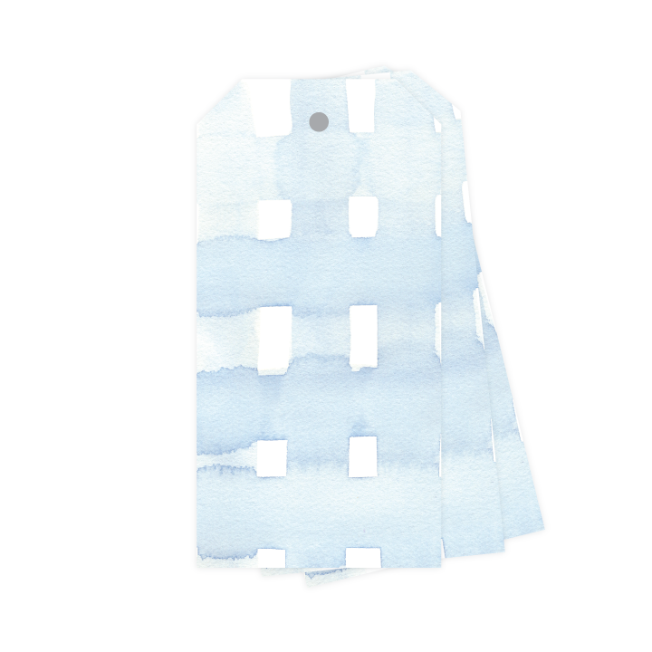 Blue Gingham Gift Tags