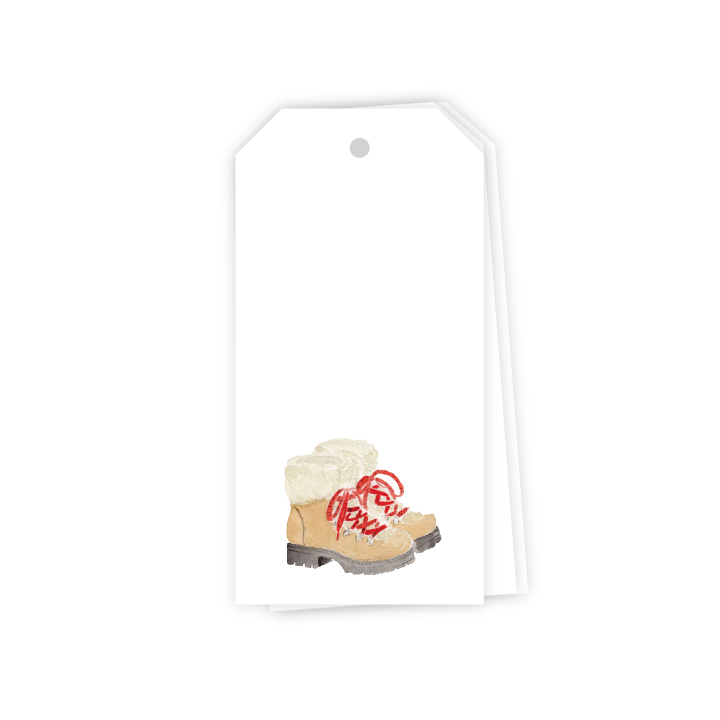 Holiday Nordic Boots Gift Tags