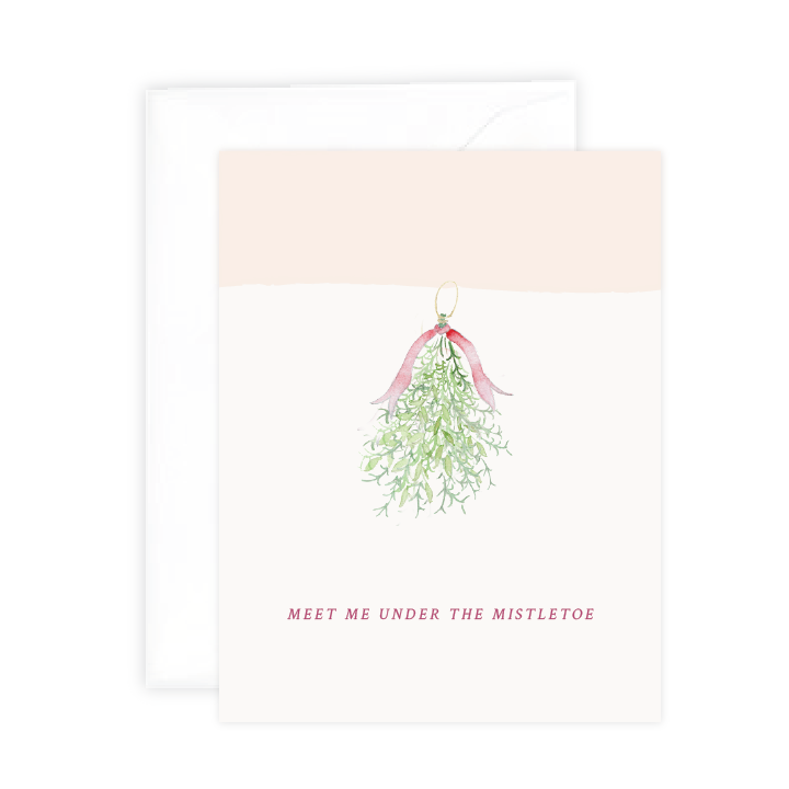 Meet Me Under the Mistletoe Greeting Card
