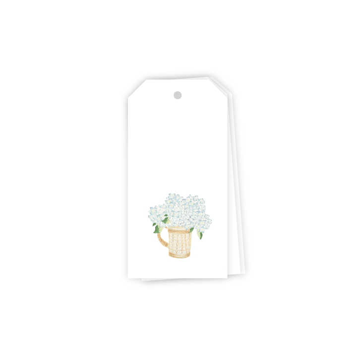 Watercolor Hydrangea Pitcher Gift Tags