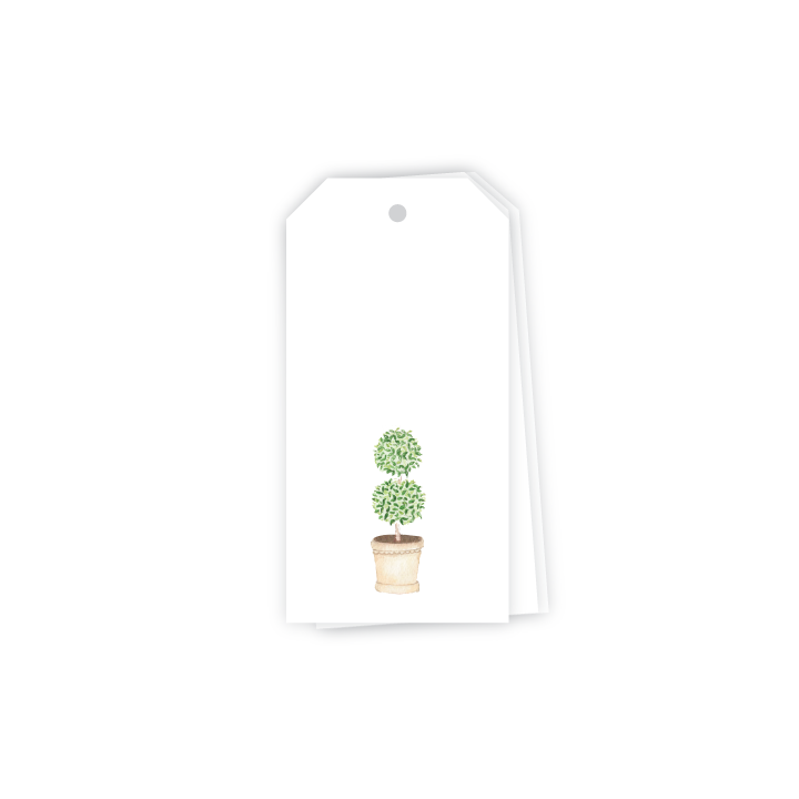 Watercolor Topiary Gift Tags
