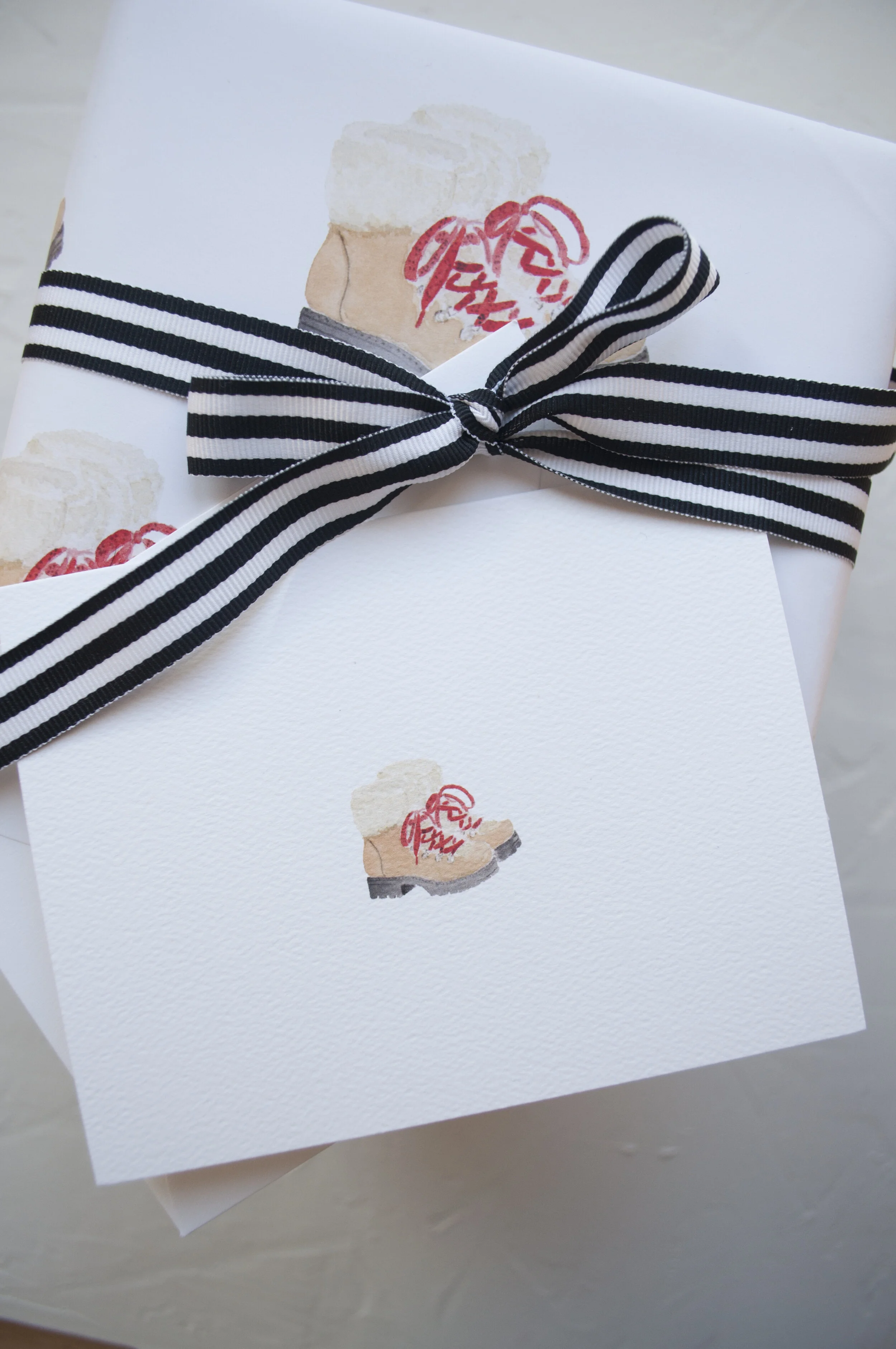 Holiday Nordic Boots Notecard Set