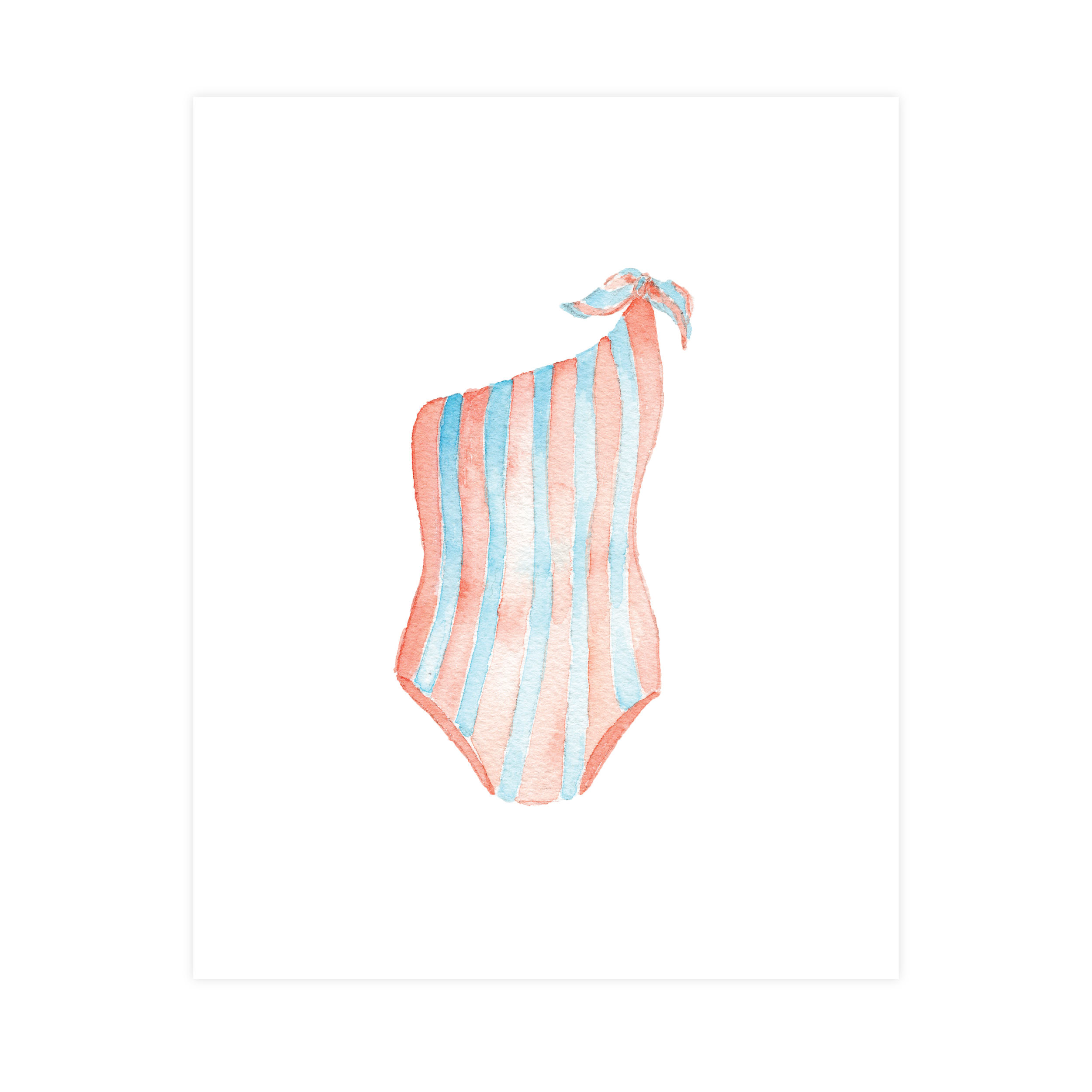 Vintage Swimsuit 3 Watercolor Art Print