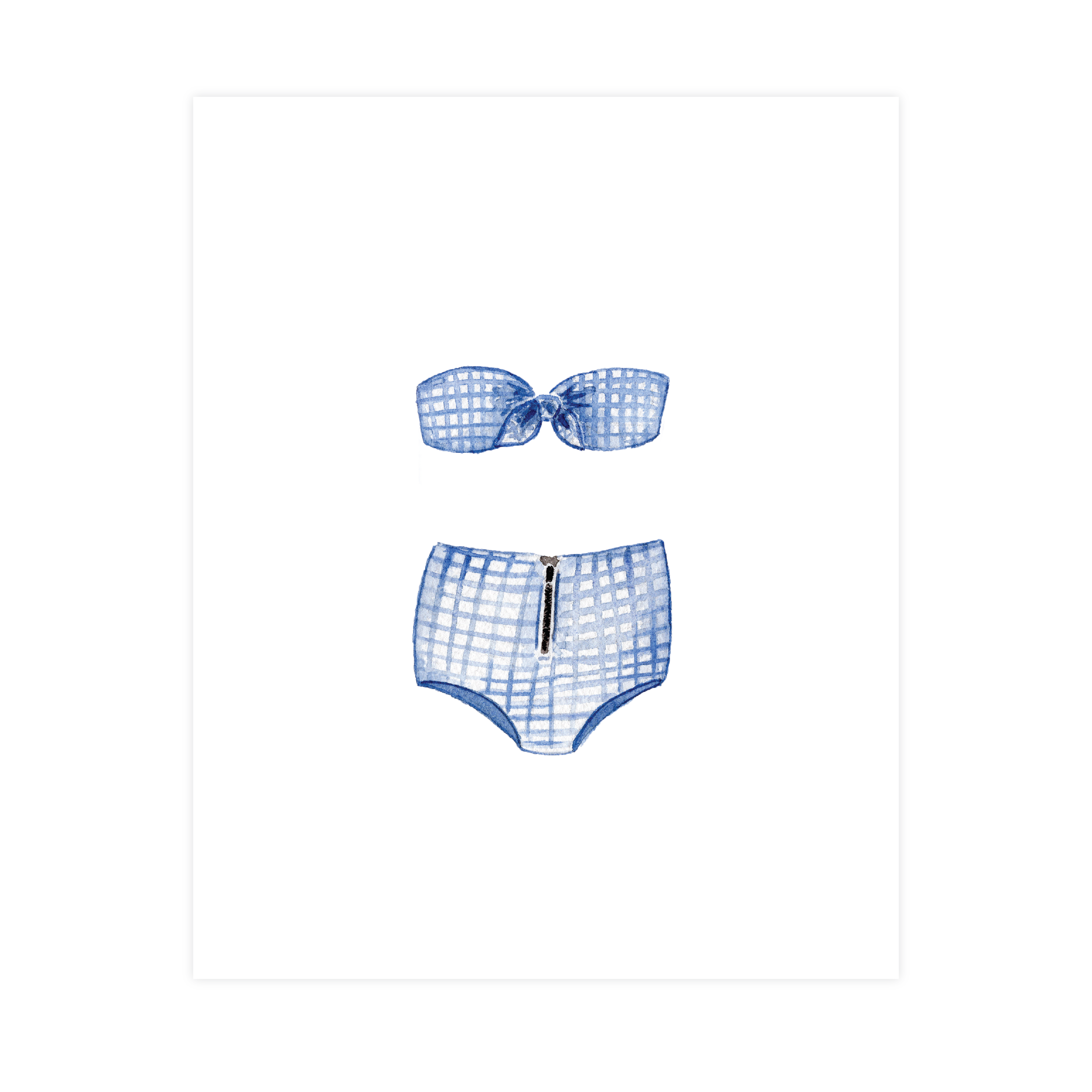 Vintage Swimsuit 4 Watercolor Art Print