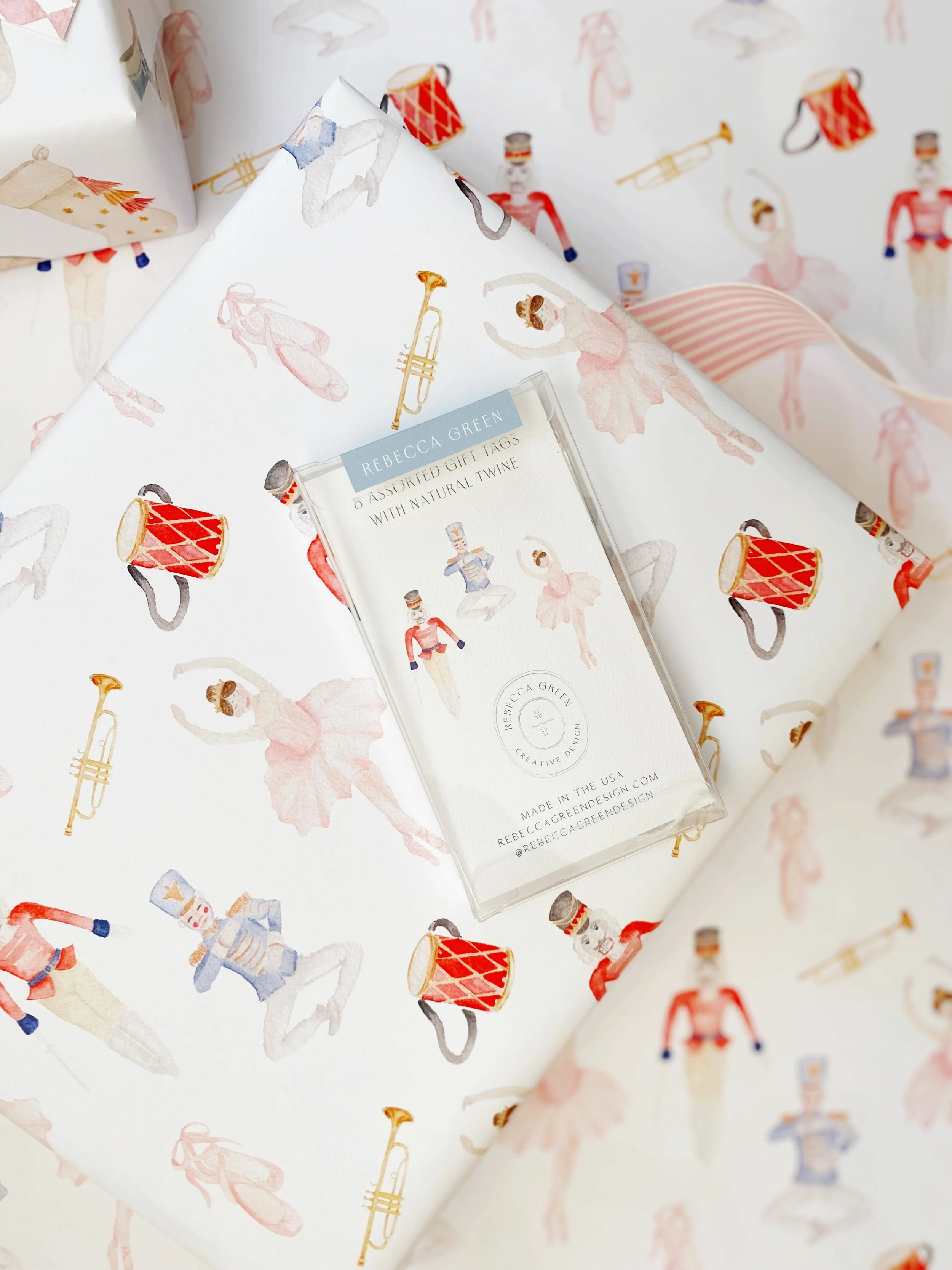 Nutcracker Assorted Gift Tags, Christmas Gift Tags, Nutcracker Assorted Gift Tags, Christmas Gift Tags, Rebecca Green Design