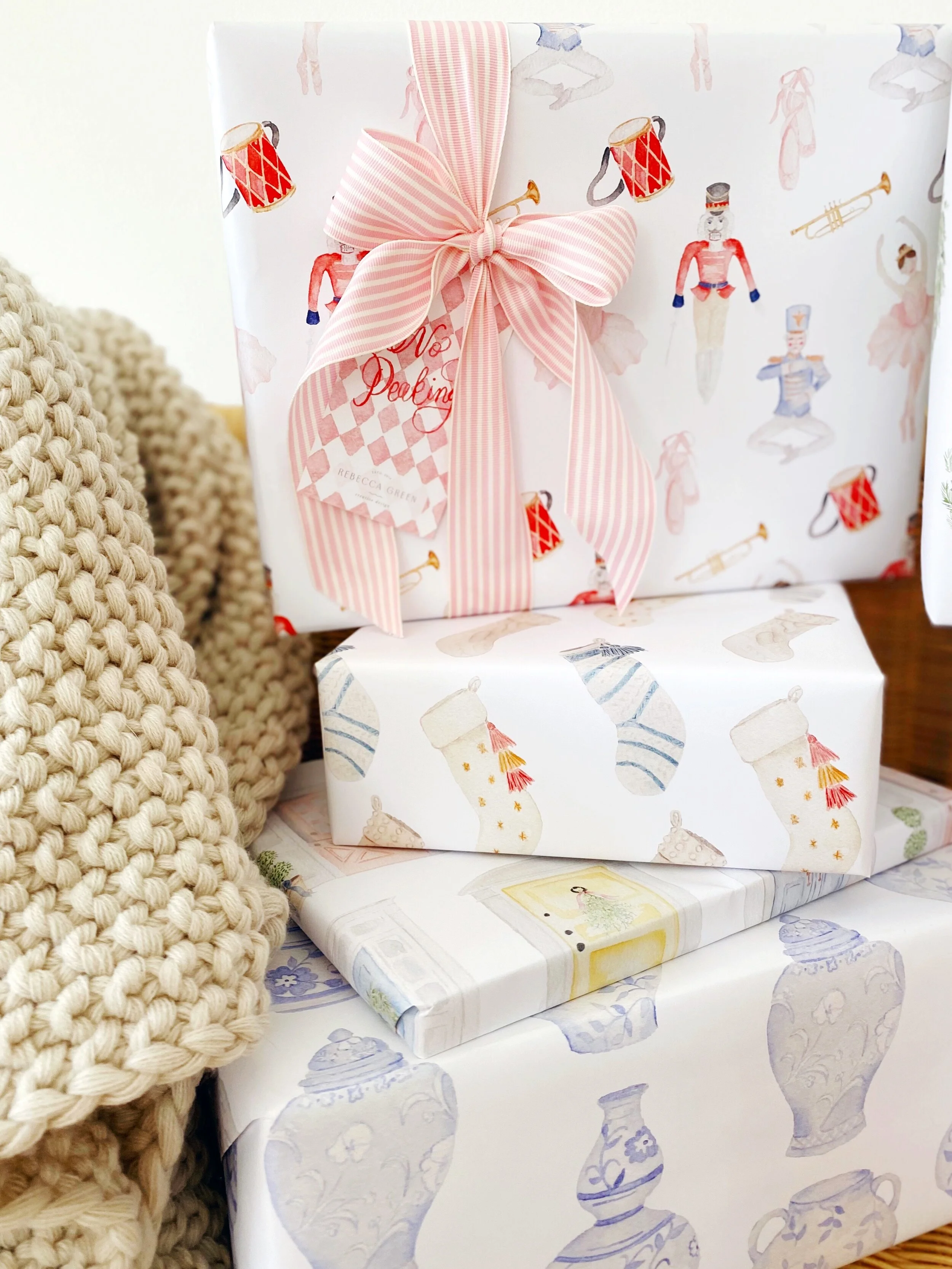 Holiday Stocking Gift Wrap