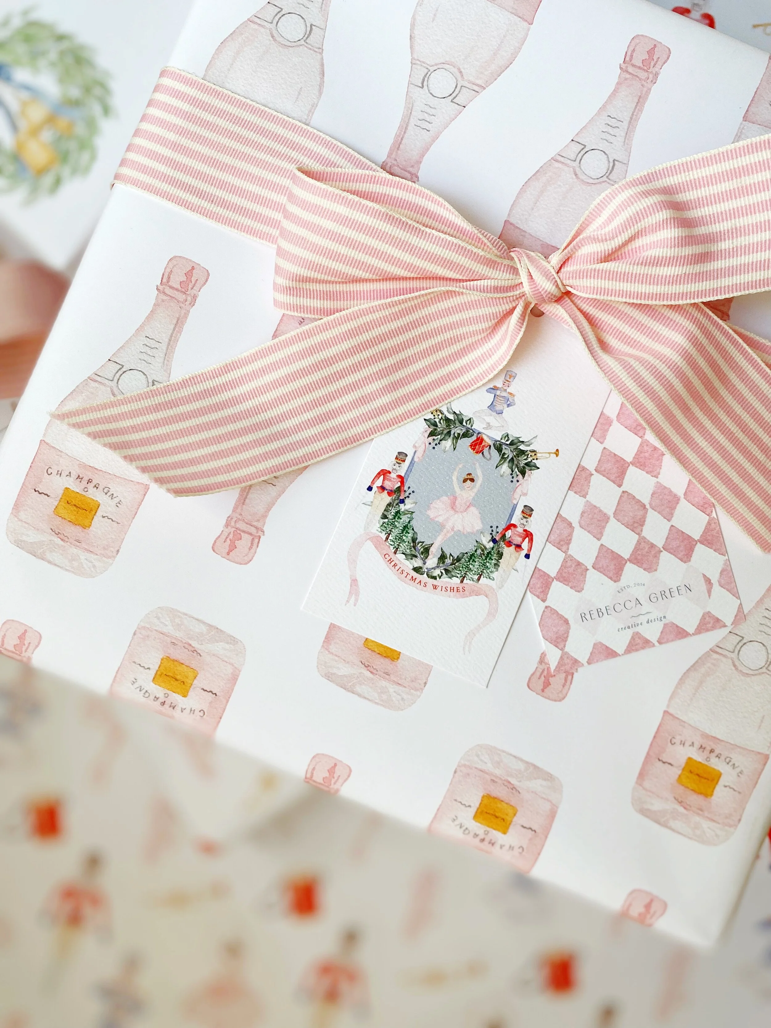 Christmas Wishes Gift Tags, Holiday Gift Tags, Rebecca Green Design