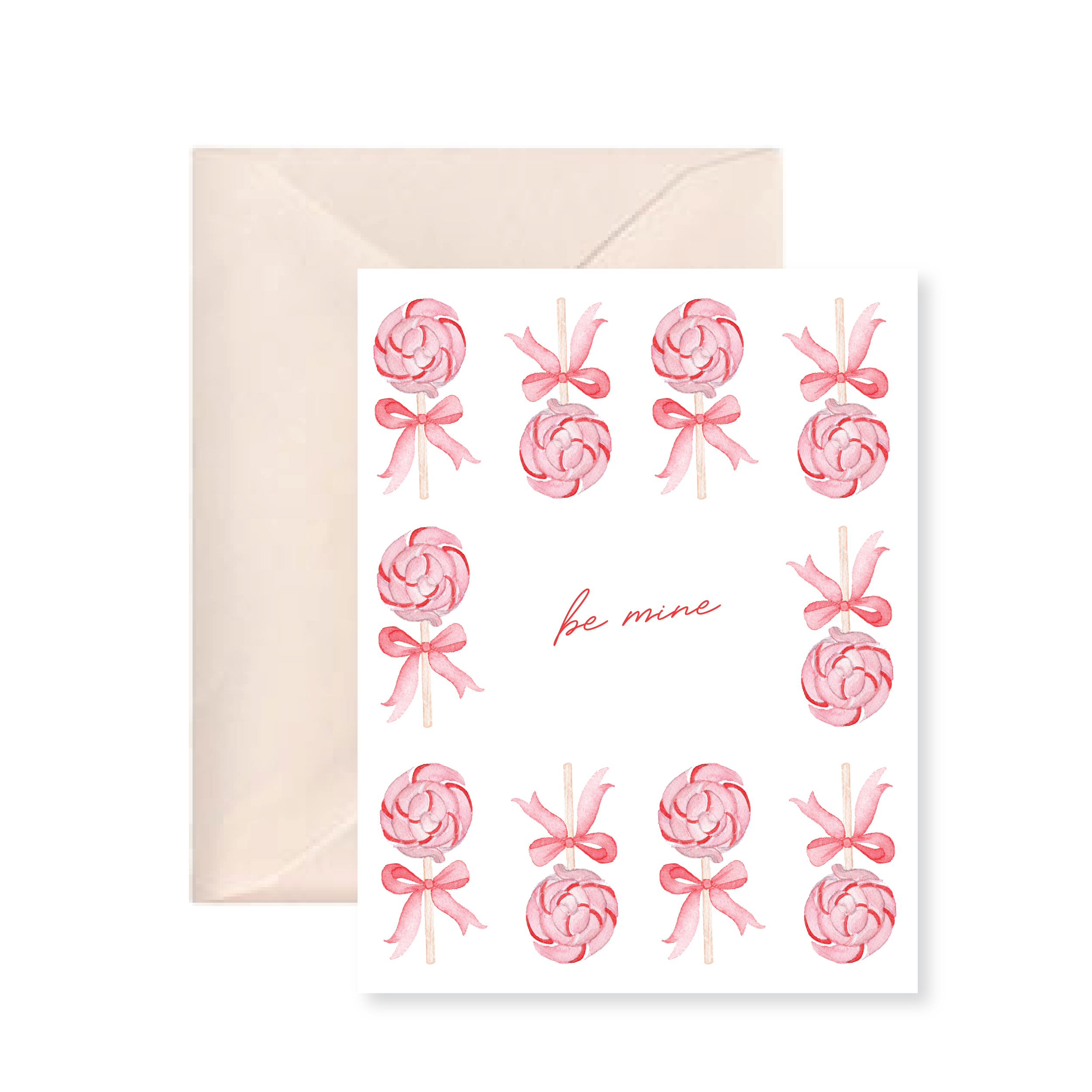 Be Mine Lollipop Greeting Card