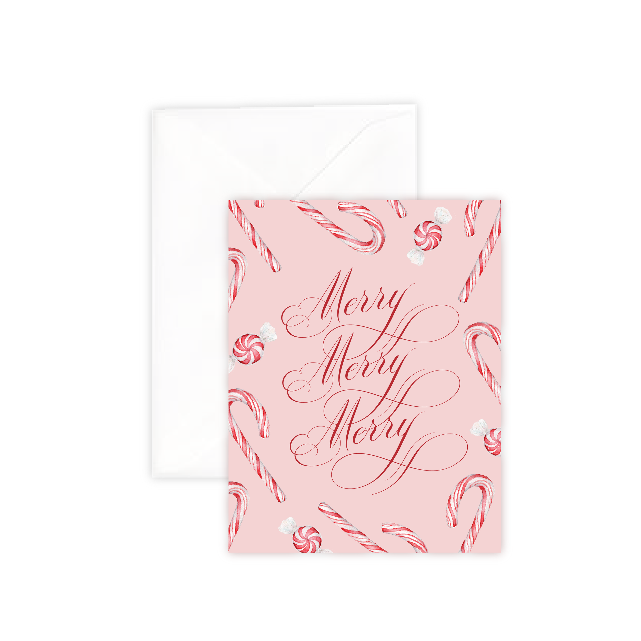 Merry Candy Cane Greeting Card