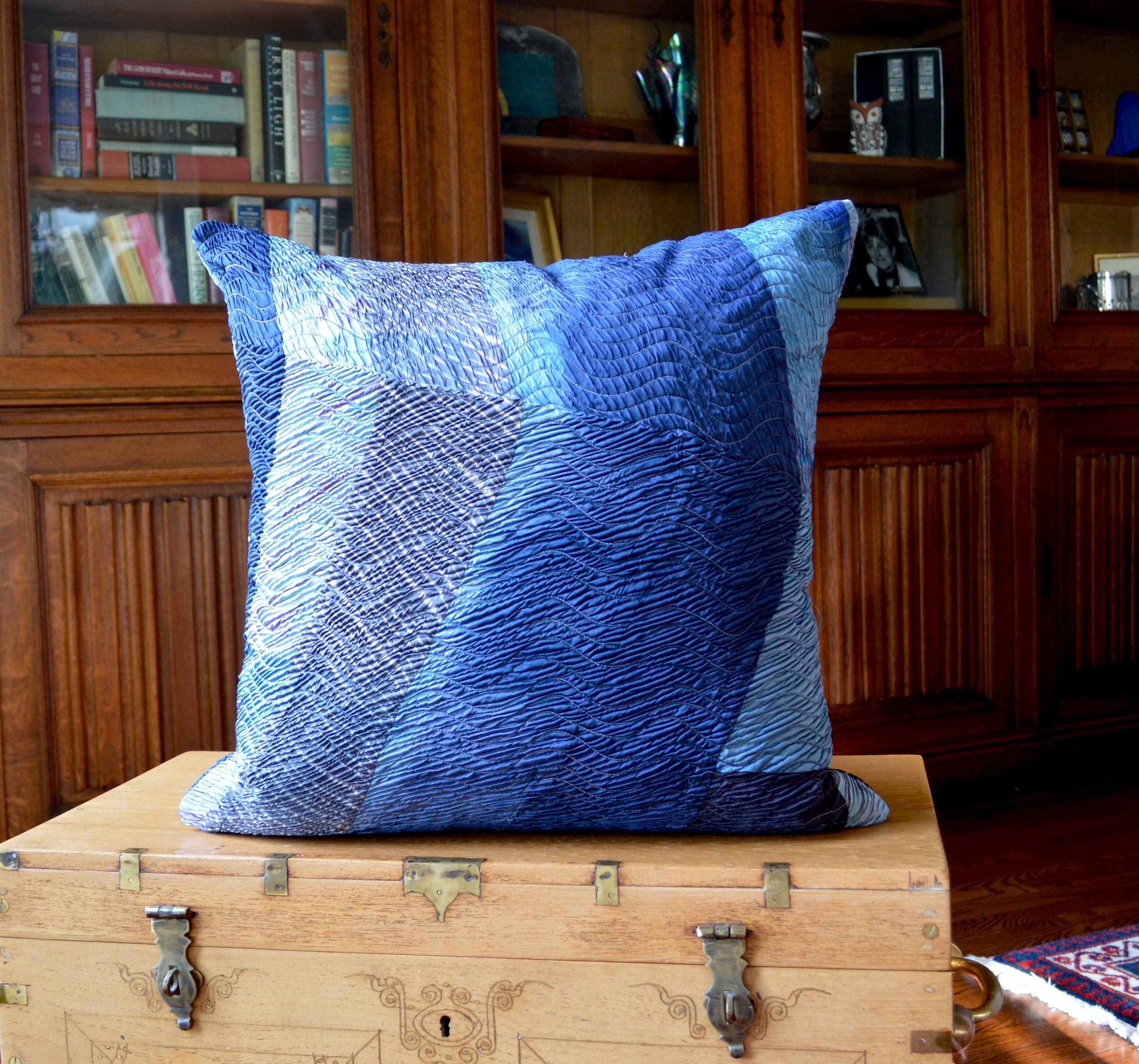Blue Shibori Pillow