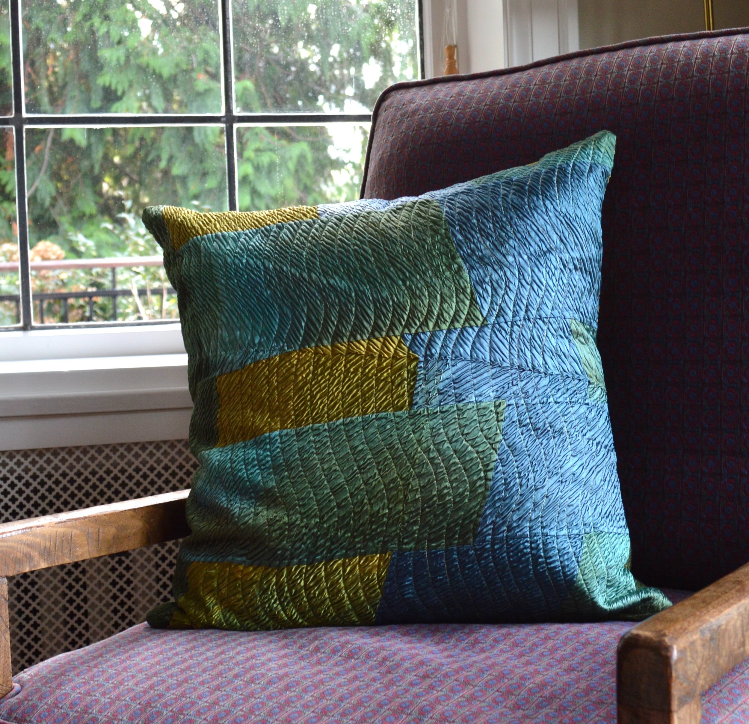Green Shibori Pillow