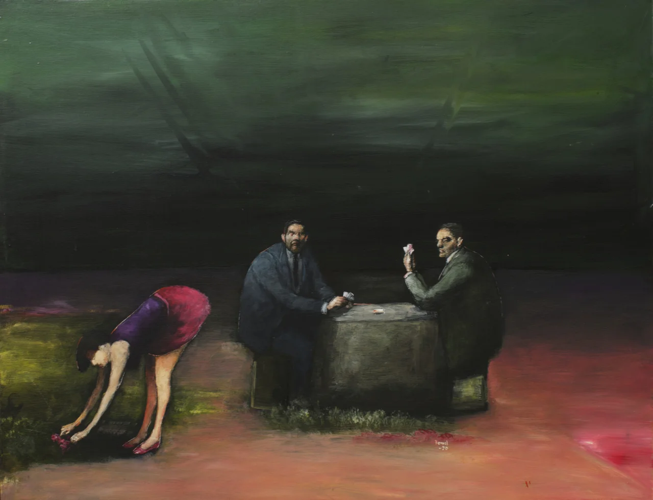 Two Men Playing Cards