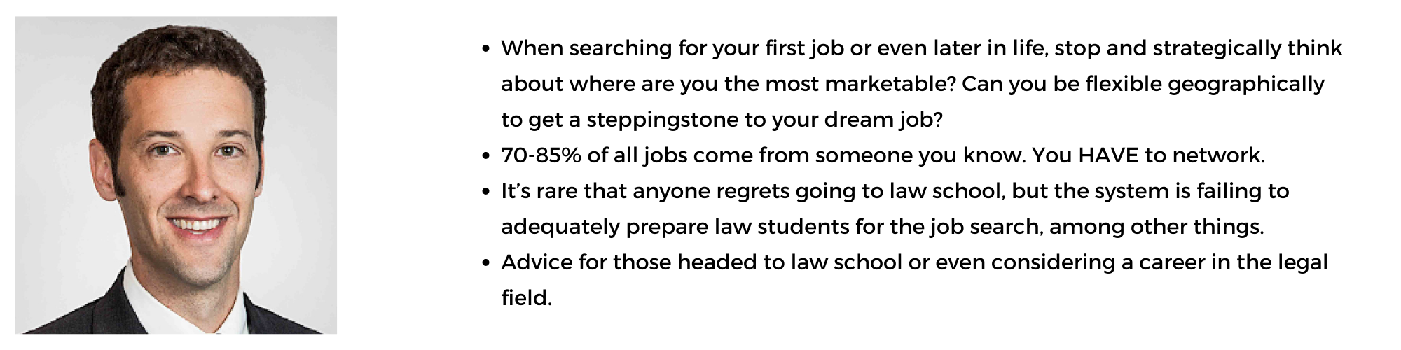 Brian Potts | Changing the Landscape for Law Students and how to translate Rejection in a Job Search into Motivation