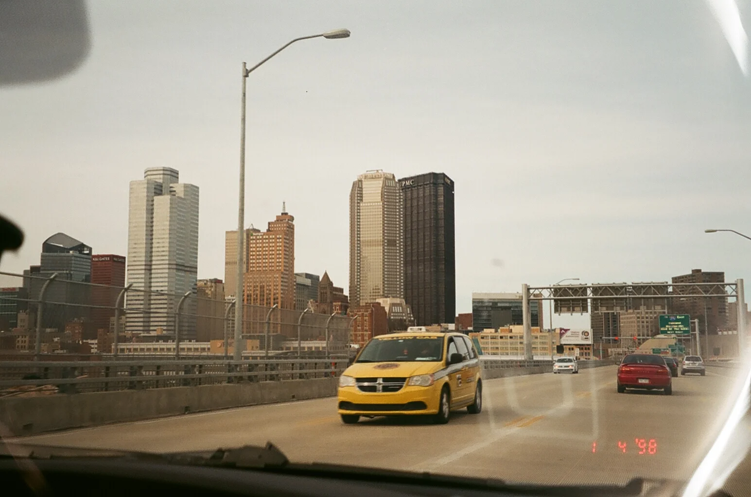  Heading into the city on the Liberty Bridge, one of the 446 bridges in the Pittsburgh region 
