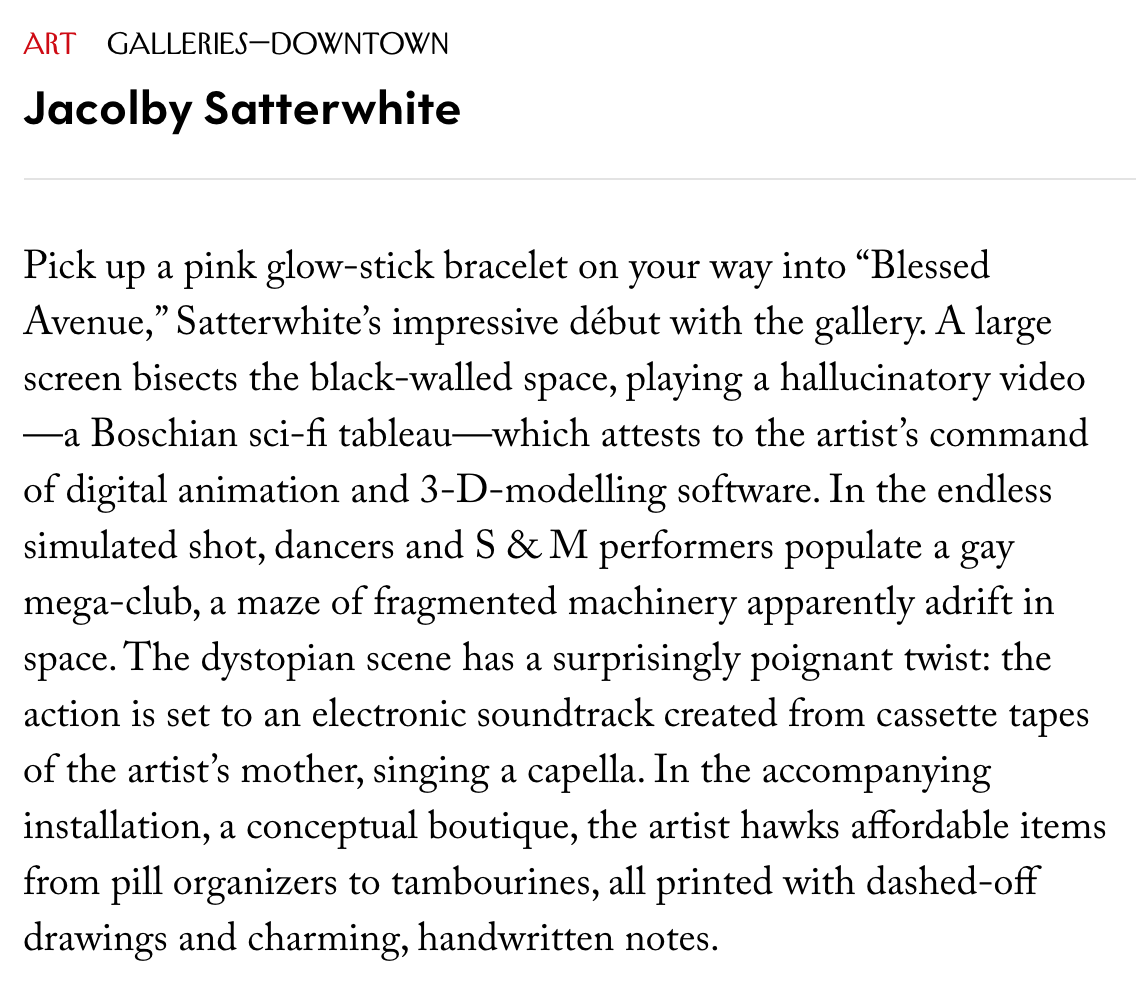 Blessed Avenue - New Yorker Review