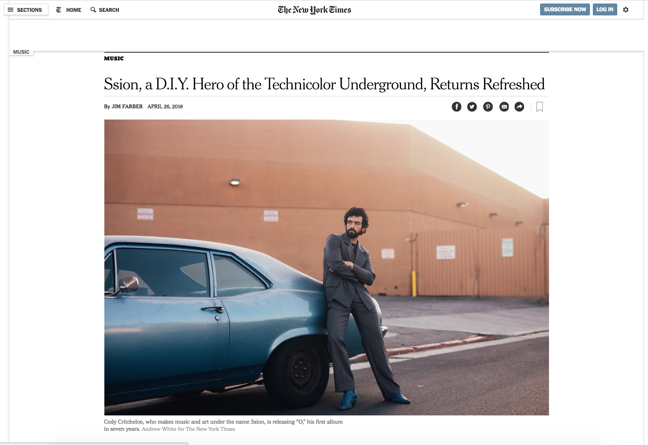 SSION feature in New York Times