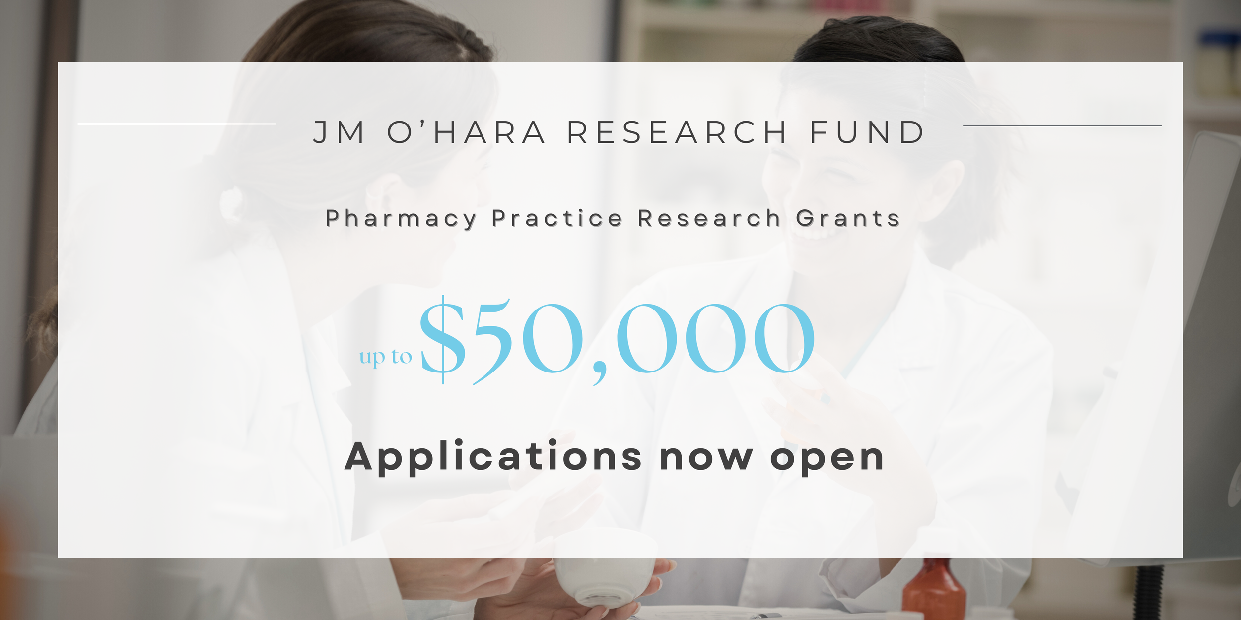 J M O'Hara Research Fund Grant Applications Open
