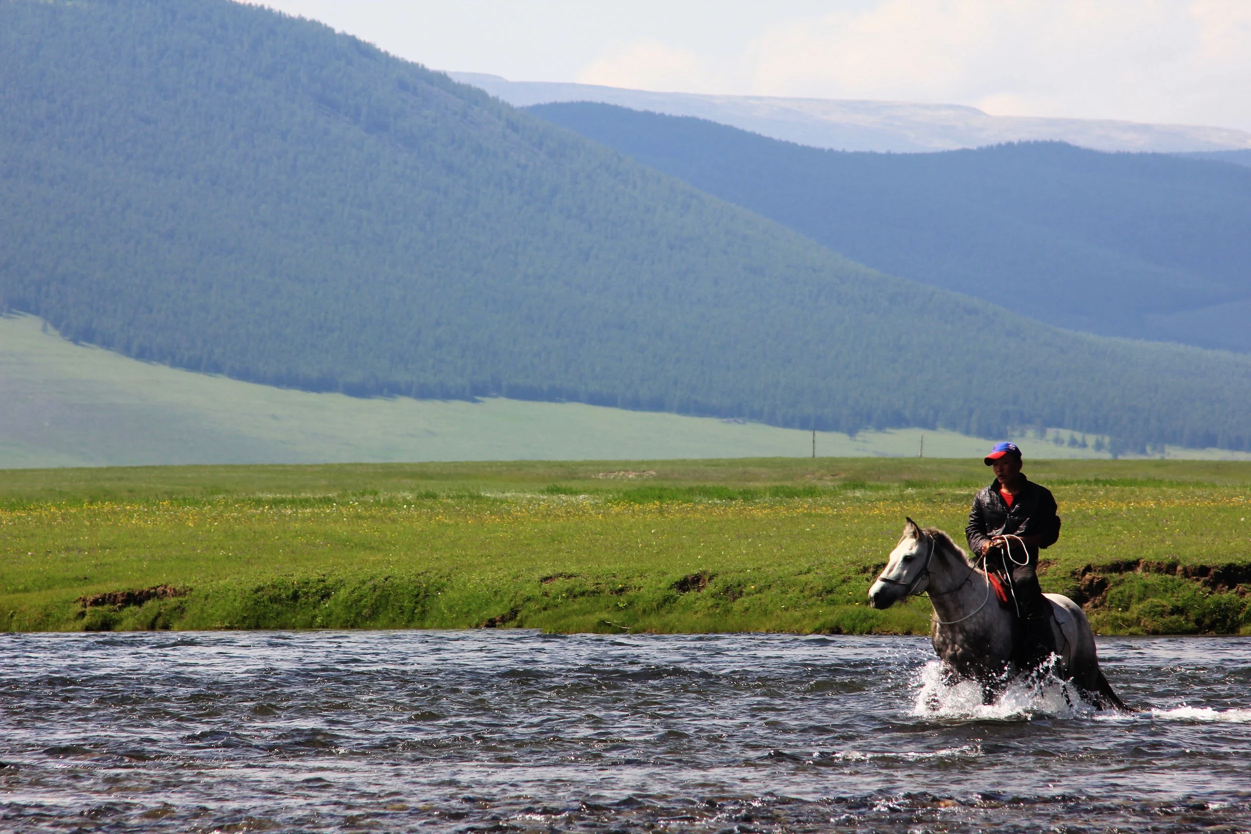 Horseman Crossing River
