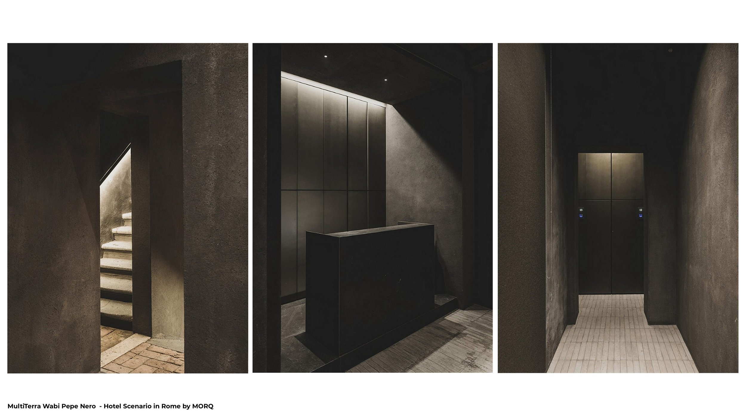 MultiTerra Wabi Pepe Nero + TerraCalix - smooth  Polvere - Hotel Scenario in Rome by MORQ 2.jpg
