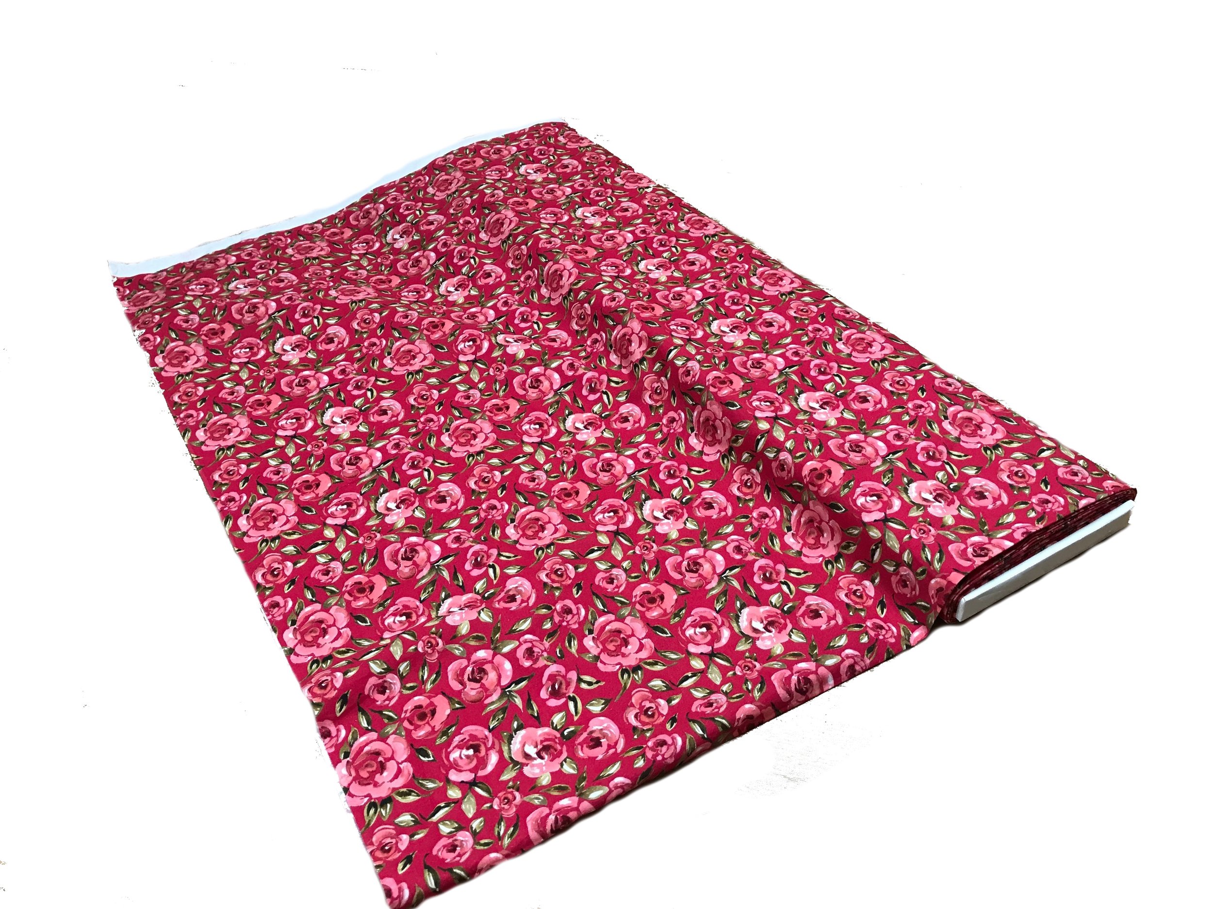 Pink roses on red metervara.jpg