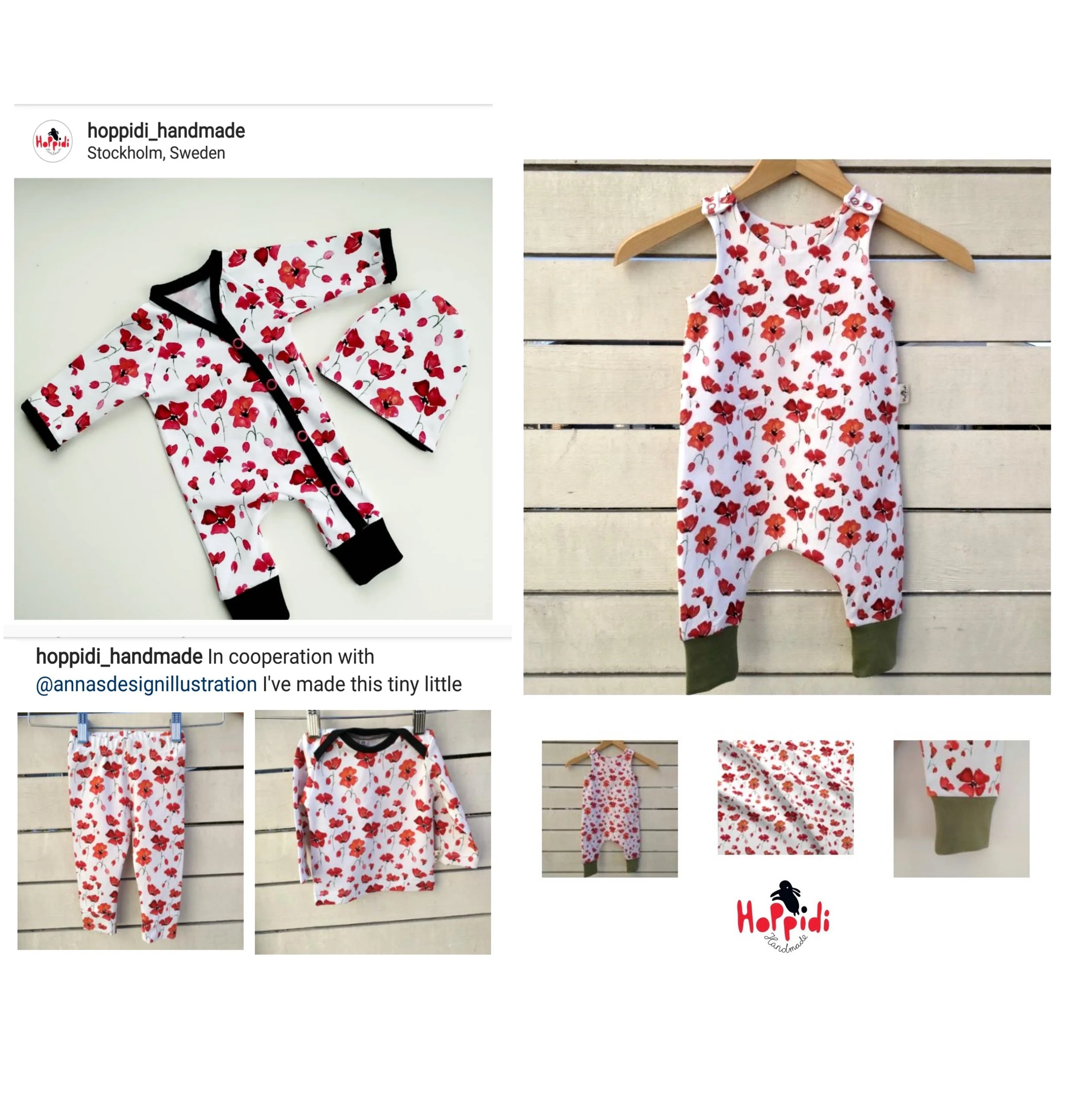 Collage Poppies baby clothes Hoppidi handmade.jpg