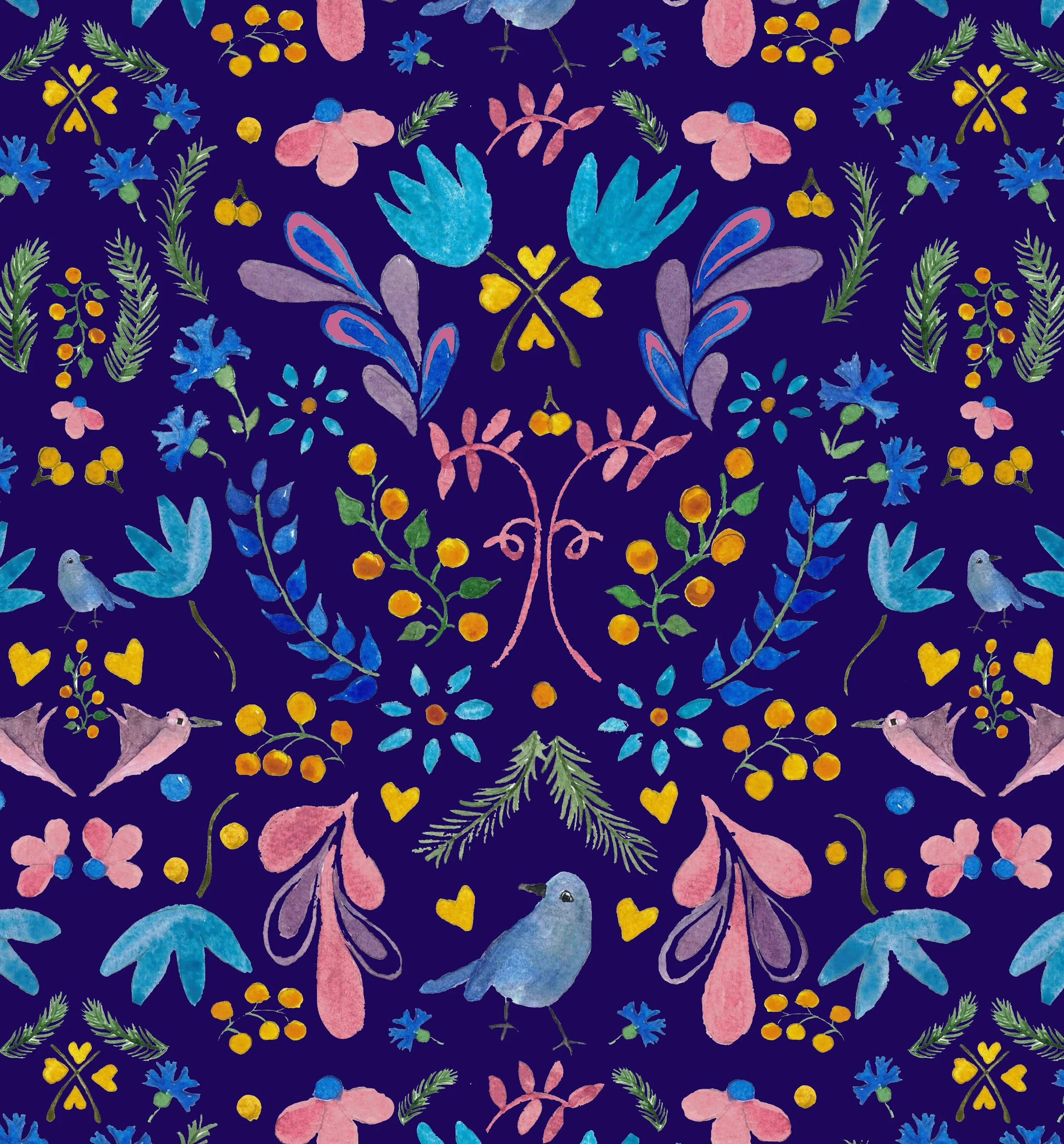 Folk art in blue 85% basic repeat.jpg