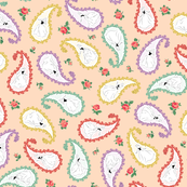 Dancing Paisley (Shell Pink)
