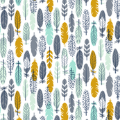 Feathered Friend (Mustard & Mint)