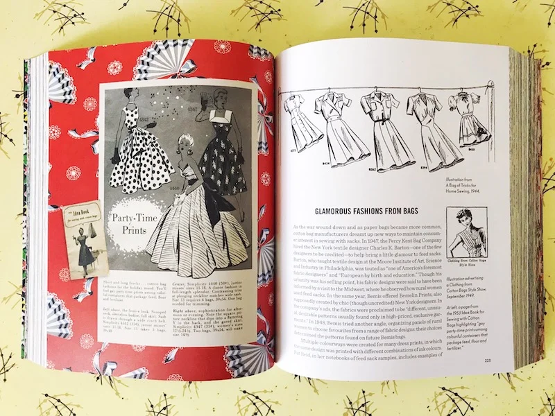 The fan design above was one of the first feed sack prints that I reproduced, and it’s available to buy in my Spoonflower shop .