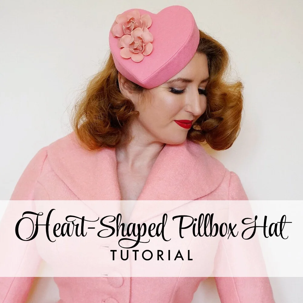 Tutorial: Heart-Shaped Pillbox Hat - with printable templates!