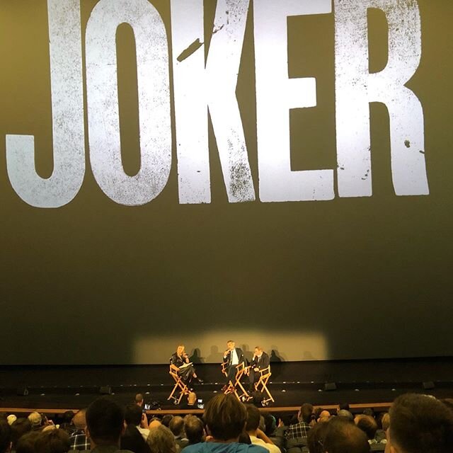 Special screening of Joker - and the man himself shows up for the Q&amp;A. Amazing performance by an actor at the very top of his game - go see! .
.
.
.
.
.
.
#joker #jokermovie #joaquinphoenix #toddphilips #toddphilipsjoker #filmnight #composerslife