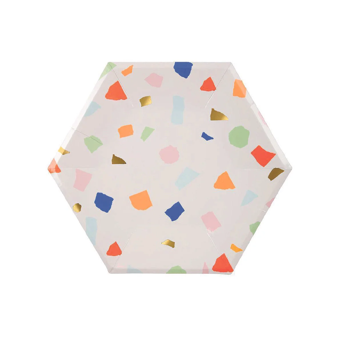 Bright Multi-coloured Terrazzo Party Plates (Large)