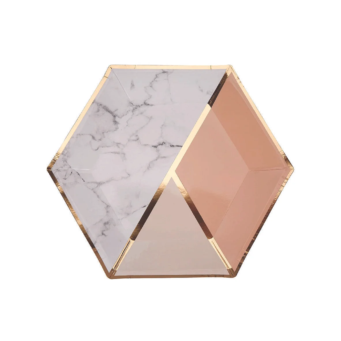 Marble Peach Party Plates (Large)