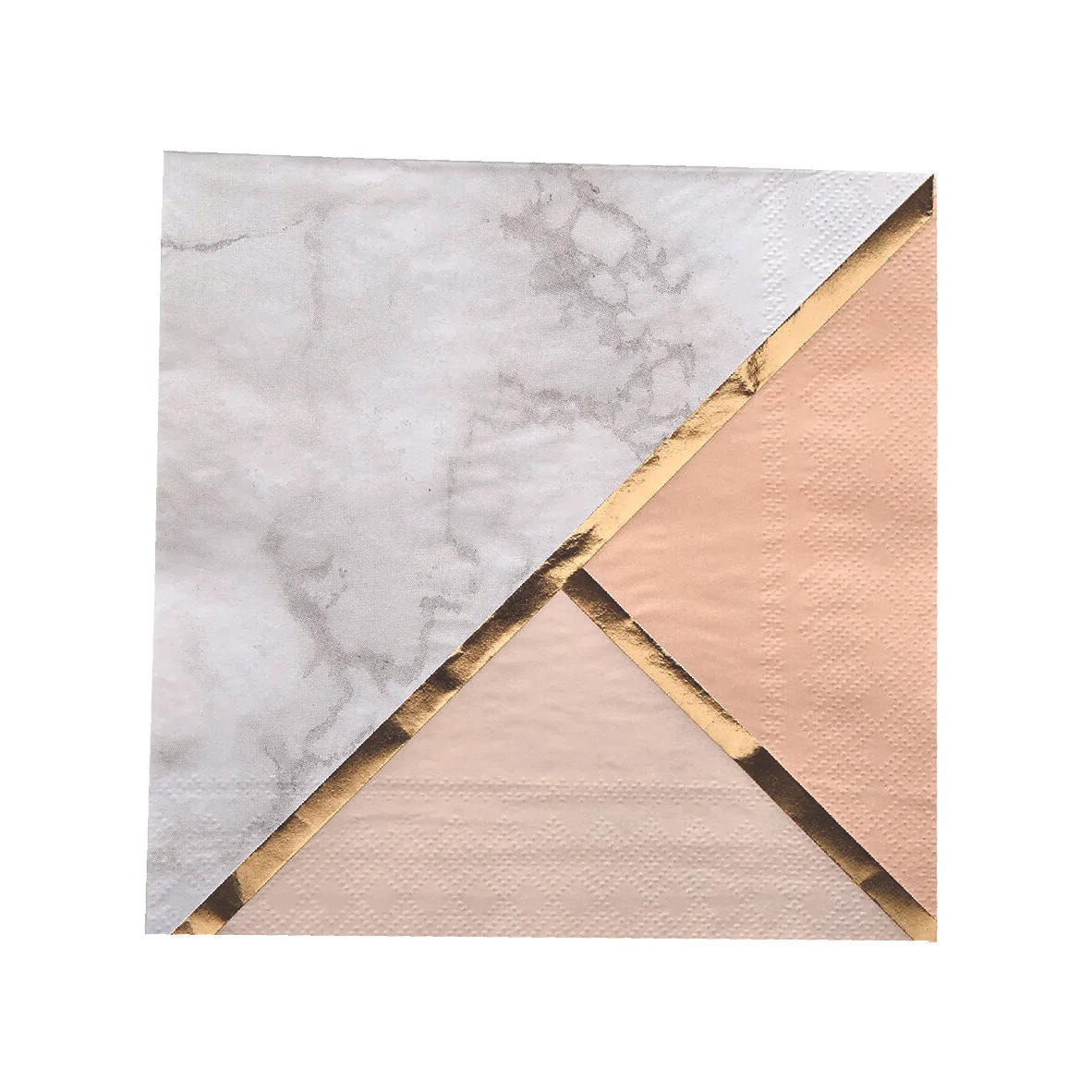 Marble Peach Cocktail Napkins