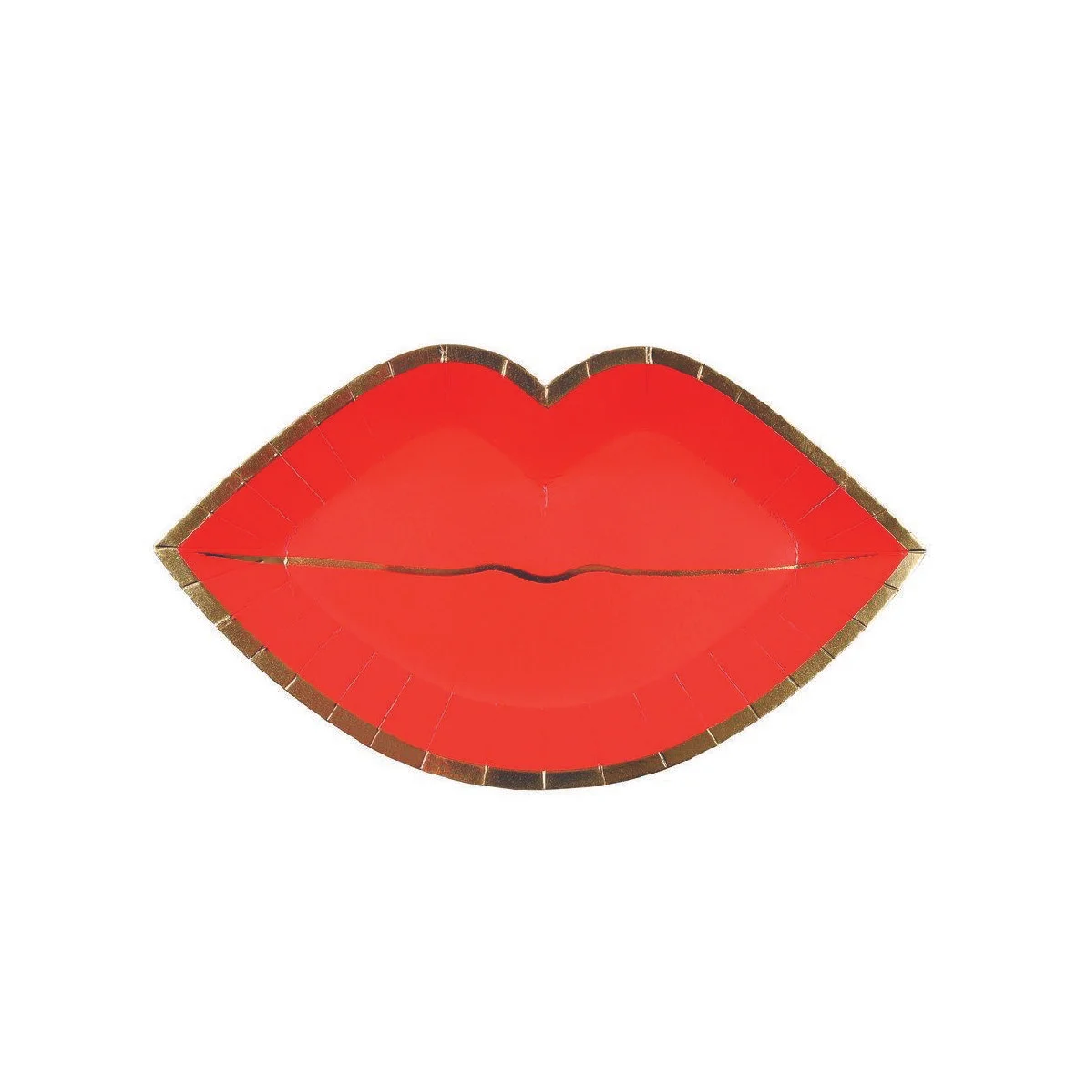 Valentine Lip Party Plates - Red