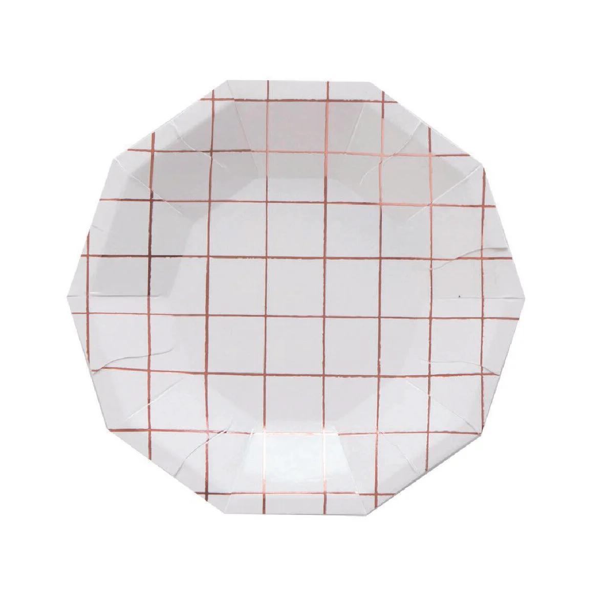 Gold Grids Party Plates (Large)