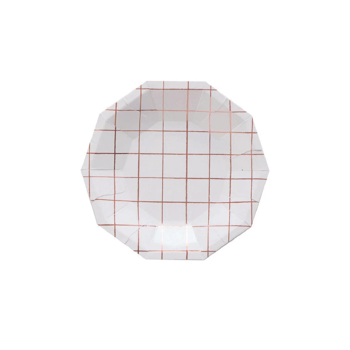 Gold Grids Party Plates (Small)