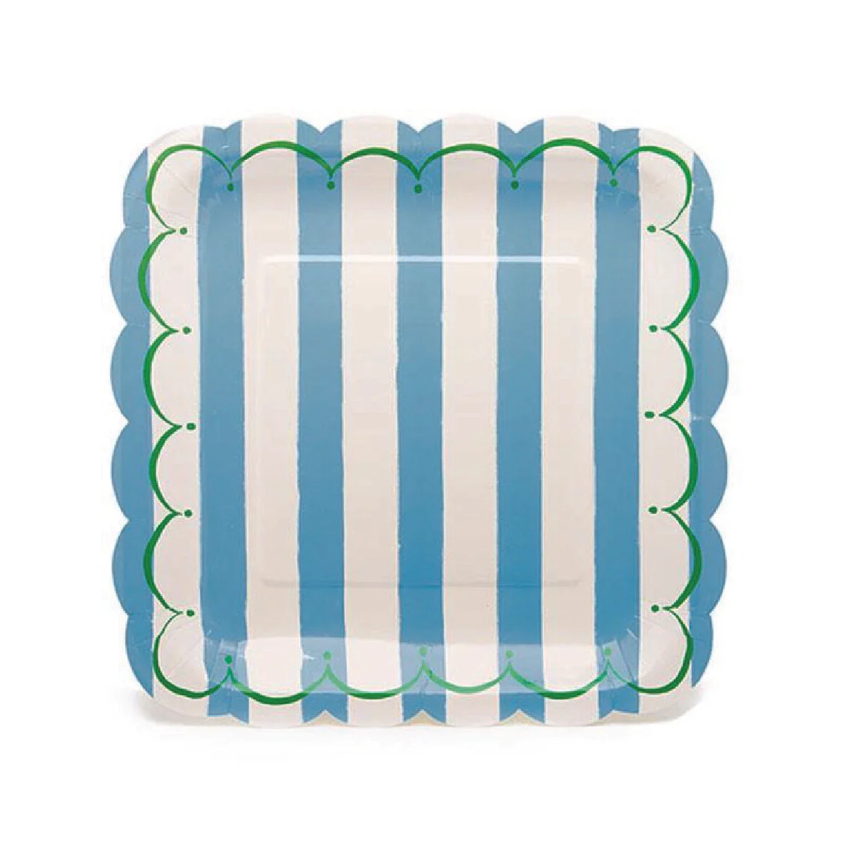 Sweet Blue Striped Party Plates (Large)