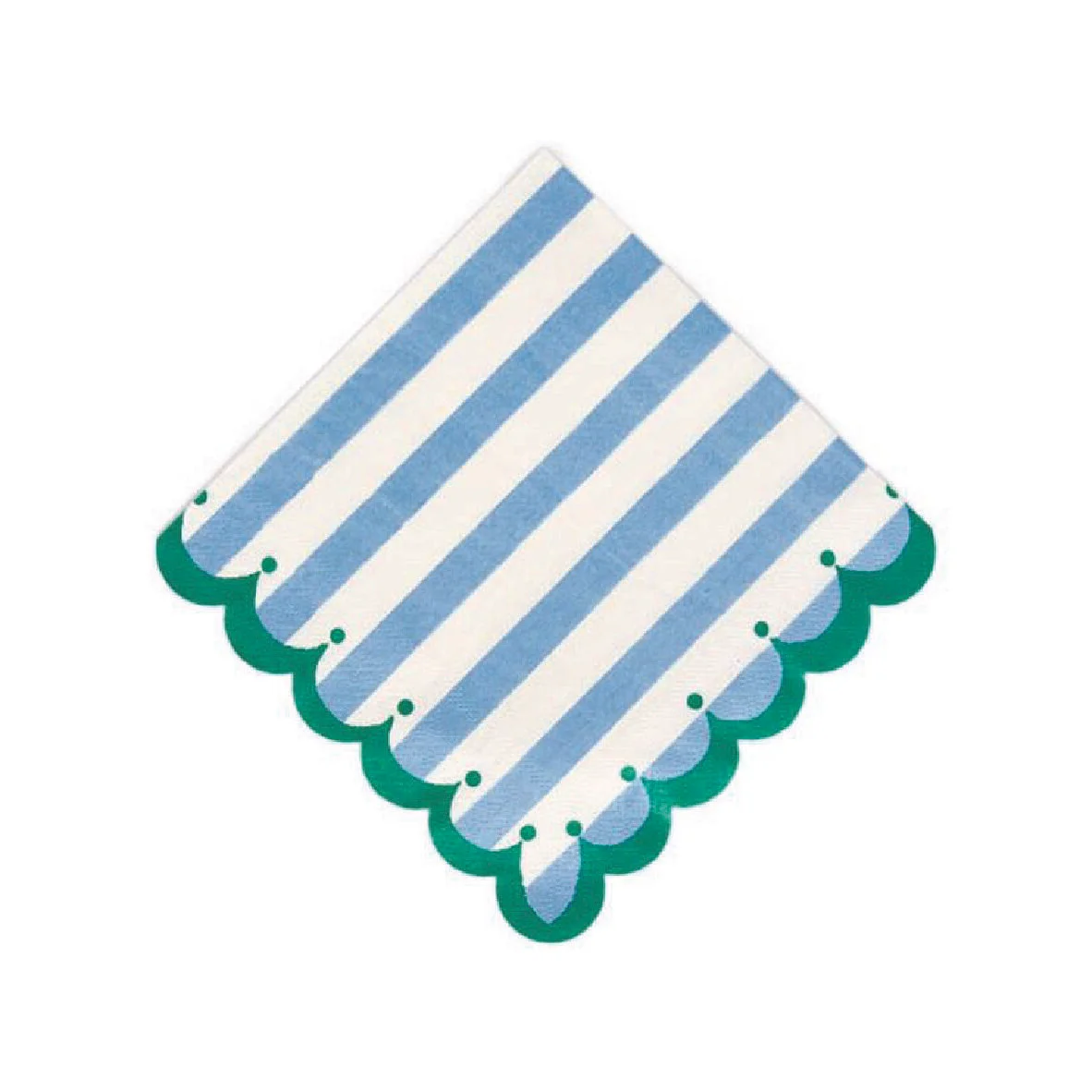 Sweet Blue Striped Cocktail Napkins