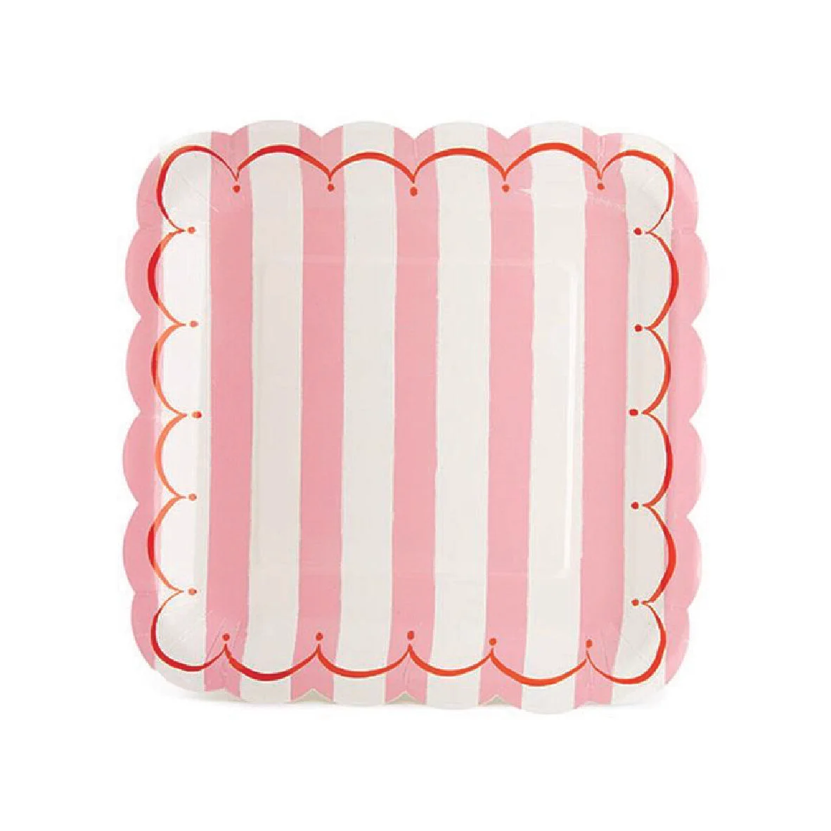 Sweet Pink Striped Party Plates (Large)