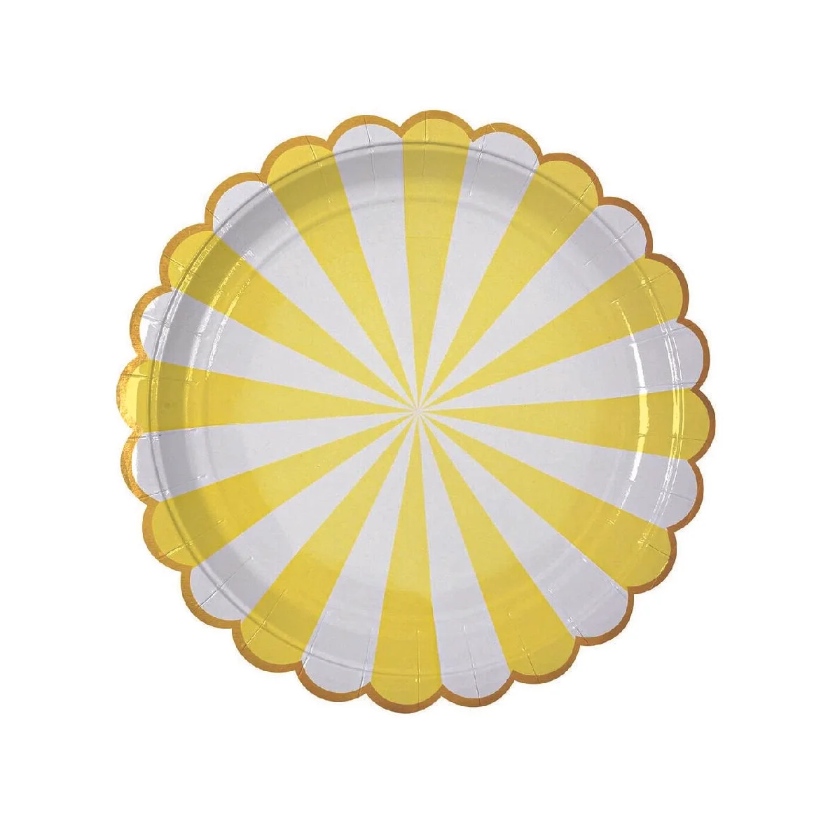 Yellow Pinwheel Party Plates