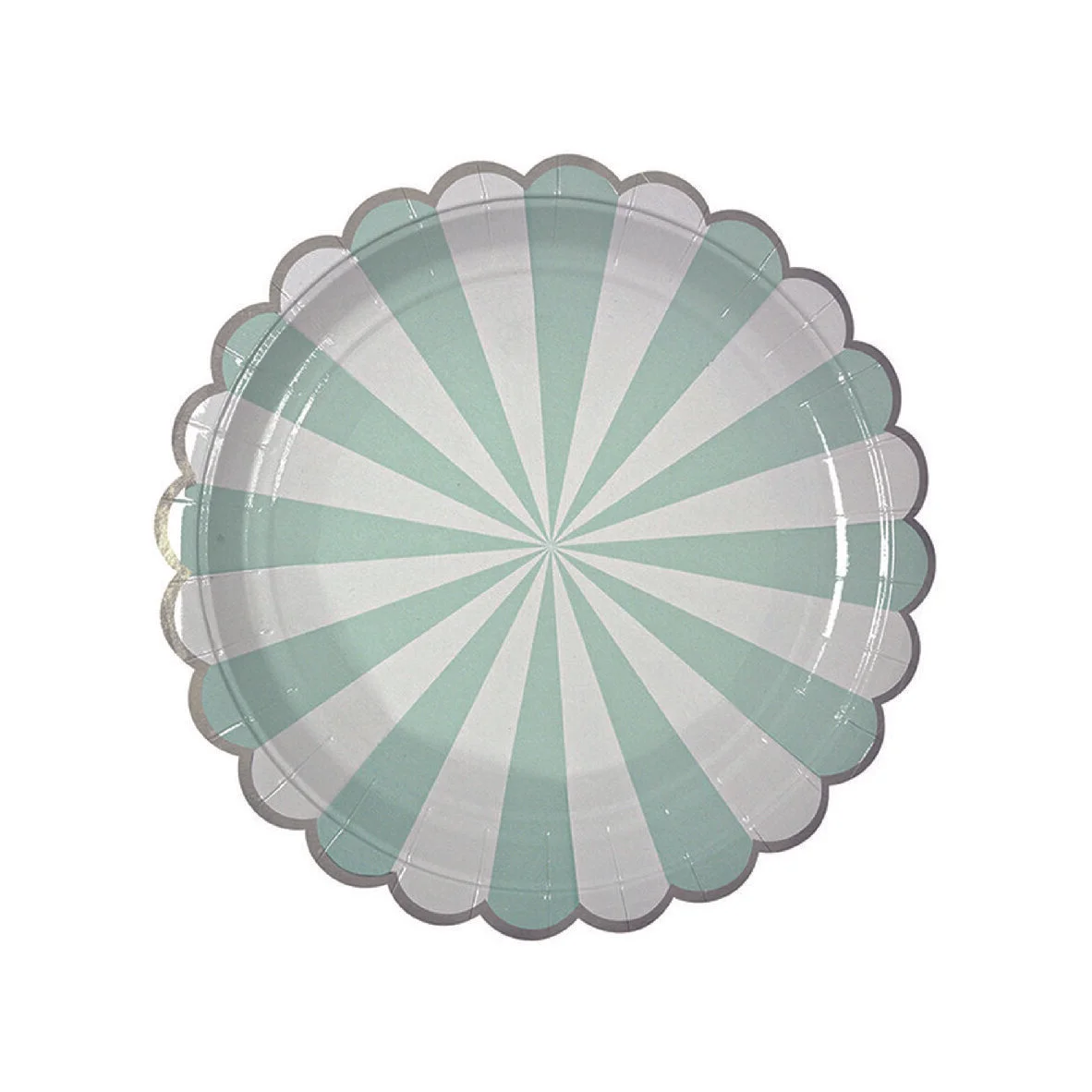 Mint Pinwheel Party Plates (Large)