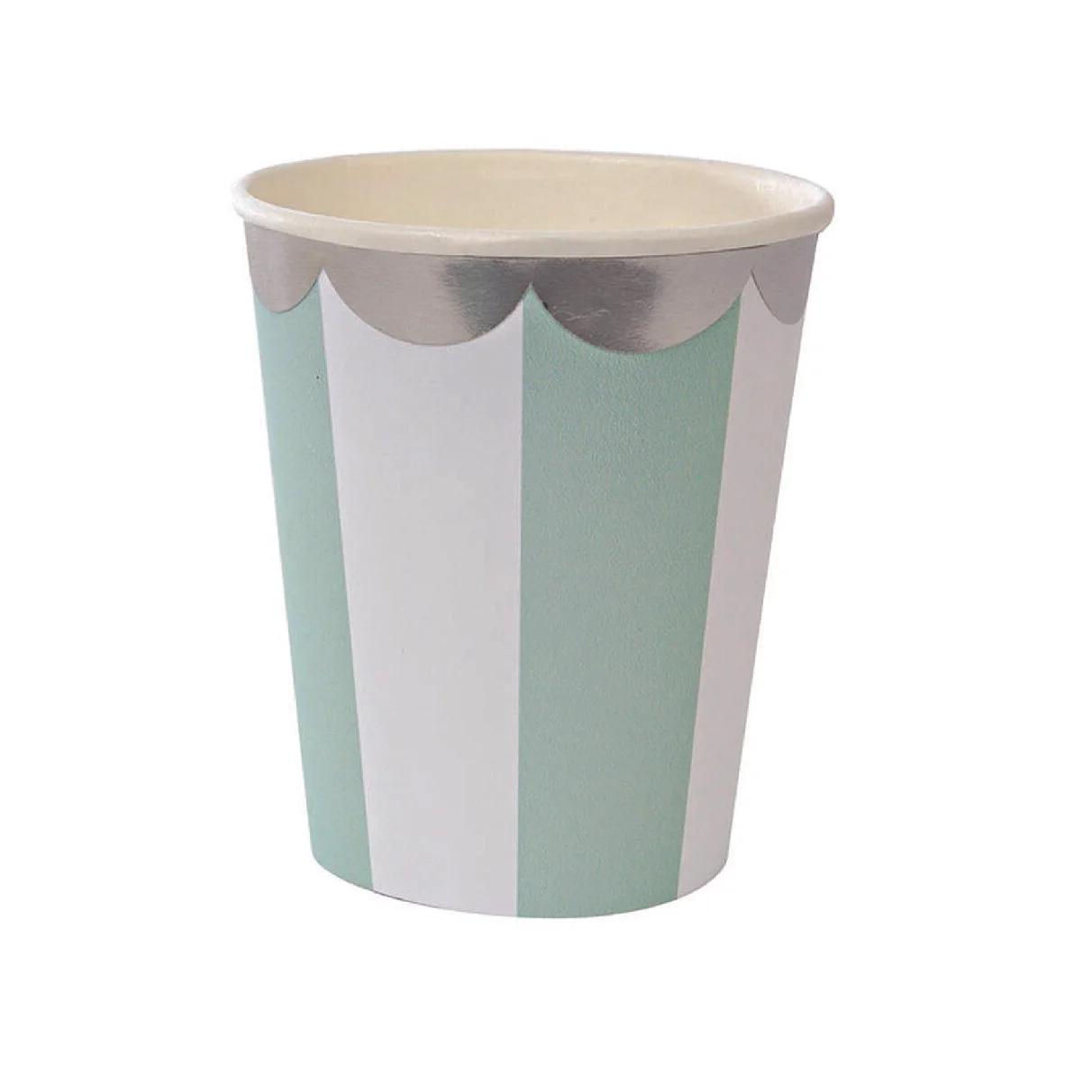 Mint Pinwheel Party Cups