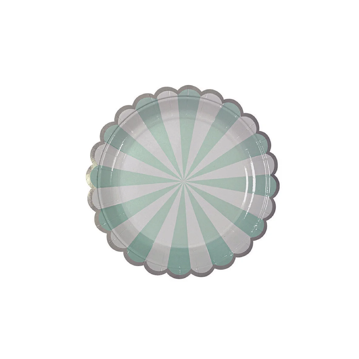 Mint Pinwheel Party Plates (Small)
