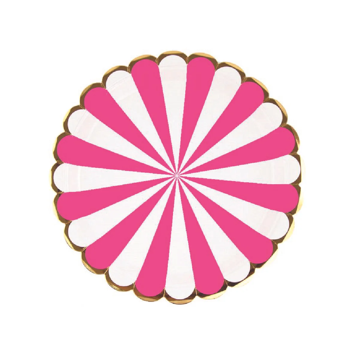 Hot Pink Pinwheel Party Plates (Large)