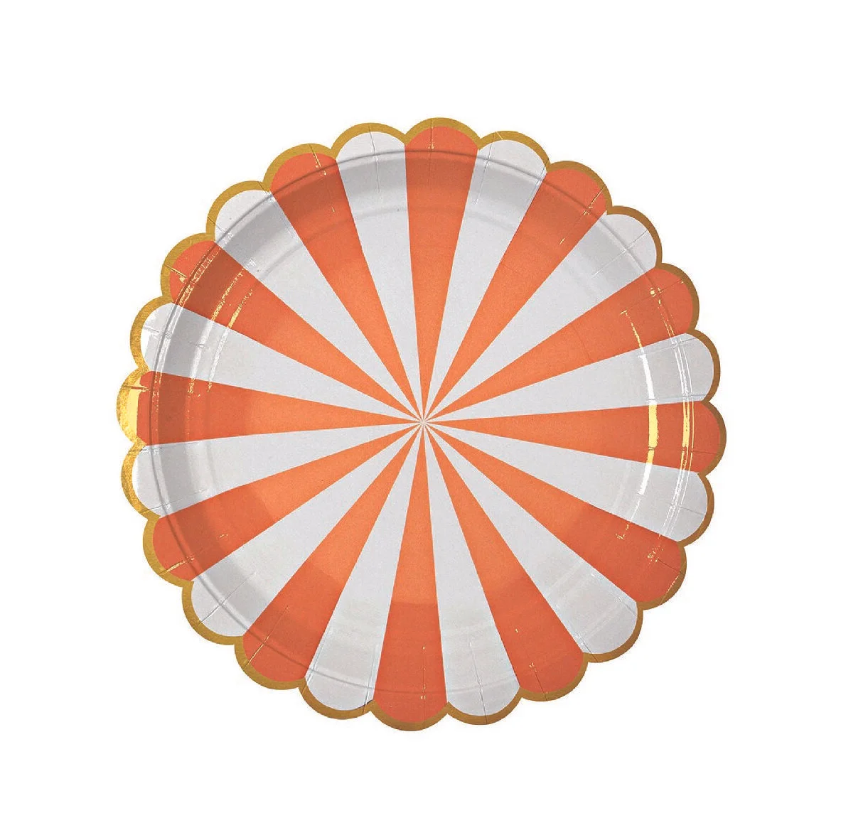 Orange Pinwheel Party Plates (Large)