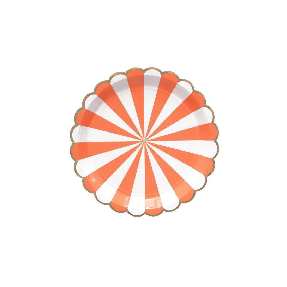 Orange Pinwheel Party Plates (Small)