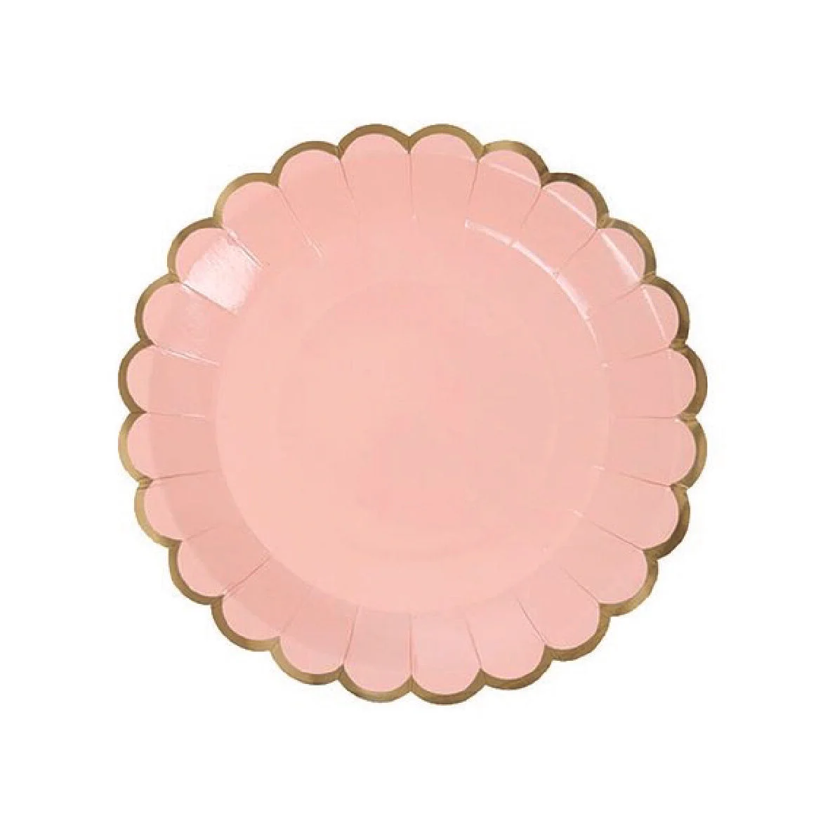 Spring Pastel Pink Party Plates - Round