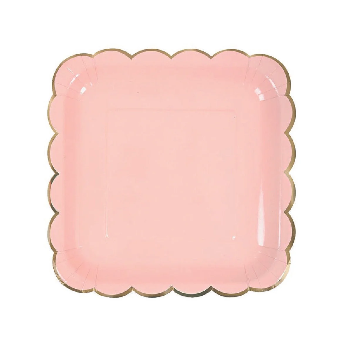 Spring Pastel Pink Party Plates - Square