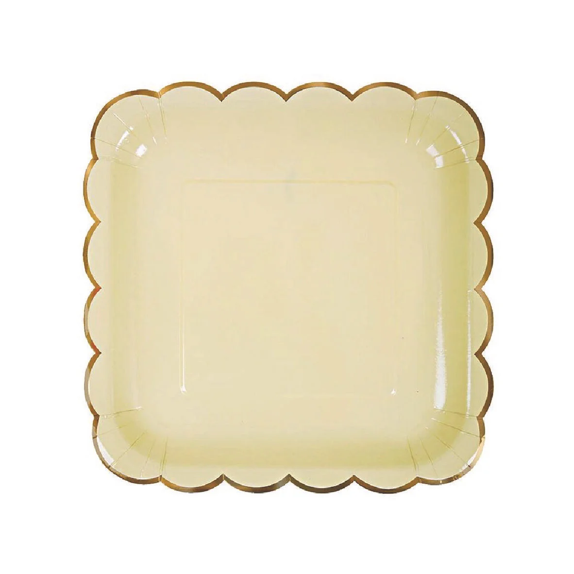 Spring Pastel Yellow Party Plates - Square